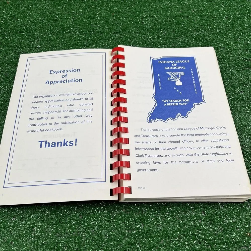 All-American Recipes ILMCT Cookbook Spiral Bound 2005 Inscription Inside‎ Front